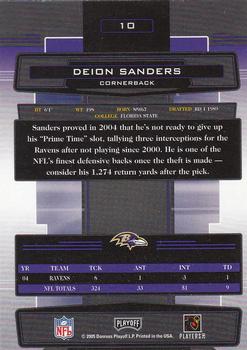2005 Playoff Absolute Memorabilia #10 Deion Sanders Back