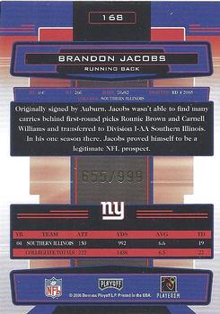 2005 Playoff Absolute Memorabilia #168 Brandon Jacobs Back