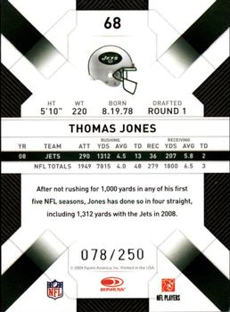 2009 Donruss Threads - Silver Holofoil #68 Thomas Jones Back