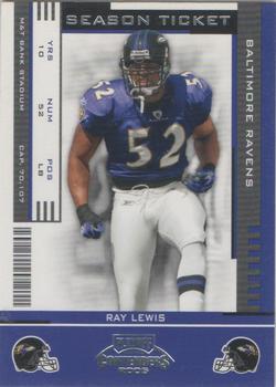 2005 Playoff Contenders #10 Ray Lewis Front