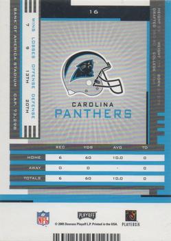 2005 Playoff Contenders #16 Steve Smith Back