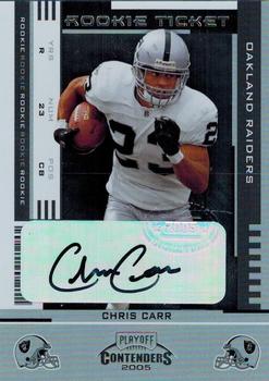 2005 Playoff Contenders #198 Chris Carr Front