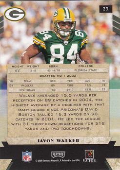 2005 Playoff Honors #39 Javon Walker Back
