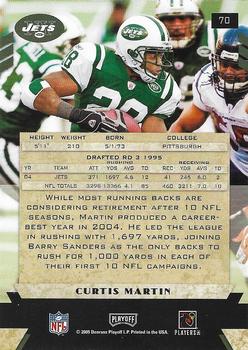 2005 Playoff Honors #70 Curtis Martin Back