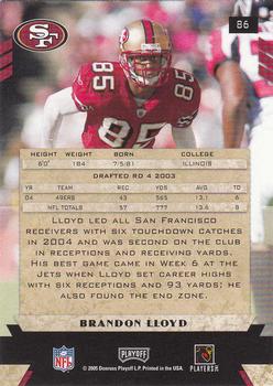 2005 Playoff Honors #86 Brandon Lloyd Back