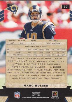 2005 Playoff Honors #90 Marc Bulger Back