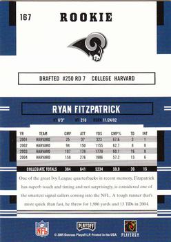 2005 Playoff Prestige #167 Ryan Fitzpatrick Back