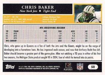 2005 Topps #50 Chris Baker Back