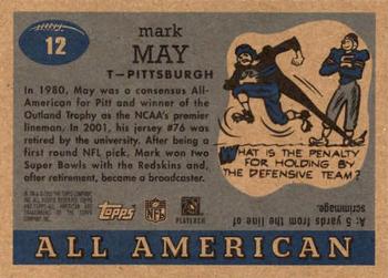 2005 Topps All American #12 Mark May Back