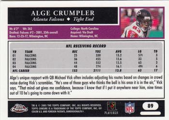 2005 Topps Chrome #89 Alge Crumpler Back