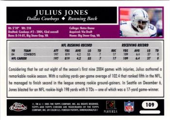 2005 Topps Chrome #109 Julius Jones Back