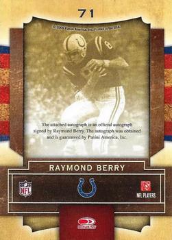 2009 Playoff Contenders - Legendary Contenders Autographs #71 Raymond Berry Back
