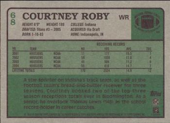 2005 Topps Heritage #68 Courtney Roby Back