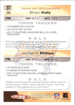 2005 Topps Total #37 Jermaine Phillips / Brian Kelly Back