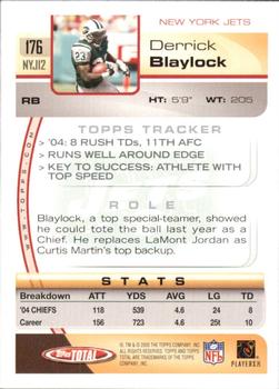 2005 Topps Total #176 Derrick Blaylock Back