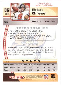 2005 Topps Total #302 Brian Griese Back