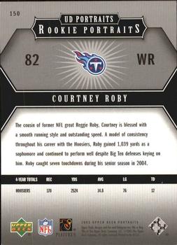 2005 Upper Deck Portraits #150 Courtney Roby Back