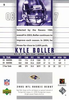 2005 Upper Deck Rookie Debut #9 Kyle Boller Back