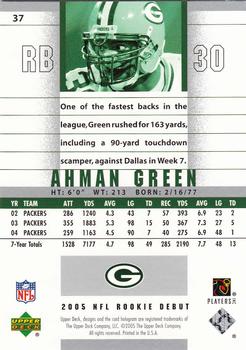 2005 Upper Deck Rookie Debut #37 Ahman Green Back
