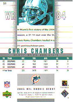 2005 Upper Deck Rookie Debut #51 Chris Chambers Back