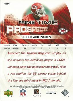 2005 Upper Deck ESPN #124 Derrick Johnson Back