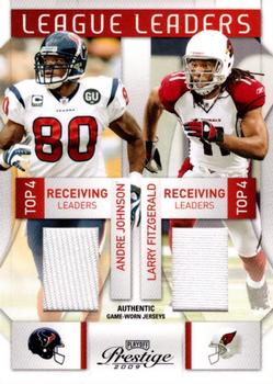 2009 Playoff Prestige - League Leaders Materials #24 Andre Johnson / Larry Fitzgerald / Steve Smith / Roddy White Front