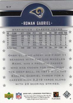 2005 Upper Deck Legends #57 Roman Gabriel Back