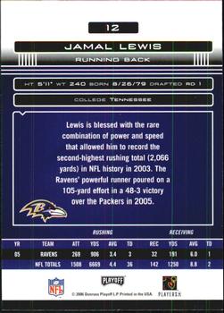 2006 Playoff Absolute Memorabilia #12 Jamal Lewis Back