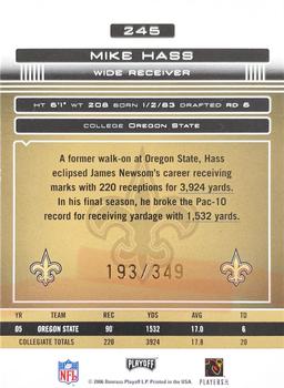 2006 Playoff Absolute Memorabilia #245 Mike Hass Back