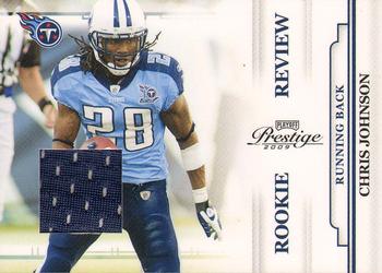 2009 Playoff Prestige - Rookie Review Materials #7 Chris Johnson Front