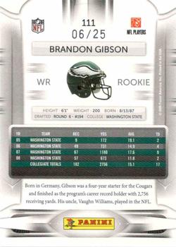 2009 Playoff Prestige - Xtra Points Green #111 Brandon Gibson Back