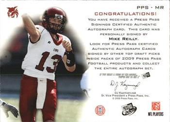 2009 Press Pass - Press Pass Signings Bronze #PPS-MR Mike Reilly Back