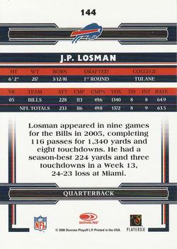 2006 Donruss Threads #144 J.P. Losman Back