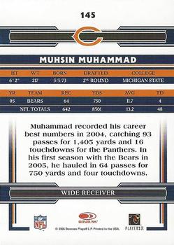 2006 Donruss Threads #145 Muhsin Muhammad Back