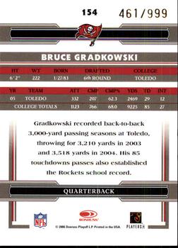 2006 Donruss Threads #154 Bruce Gradkowski Back