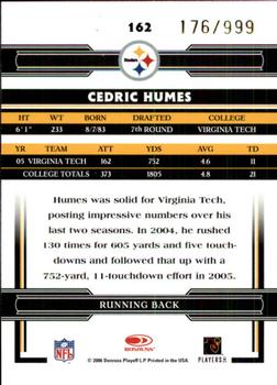 2006 Donruss Threads #162 Cedric Humes Back