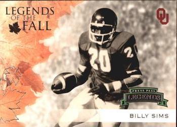 2009 Press Pass Legends - Legends of the Fall #LF-6 Billy Sims Front