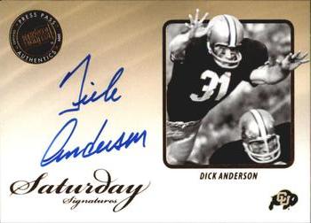 2009 Press Pass Legends - Saturday Signatures #SS-DA Dick Anderson Front
