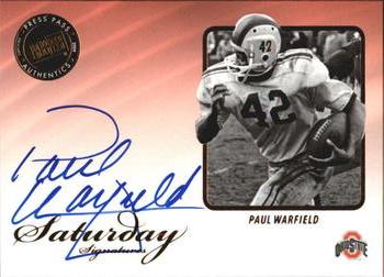 2009 Press Pass Legends - Saturday Signatures #SS-PW Paul Warfield Front