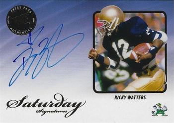 2009 Press Pass Legends - Saturday Signatures #SS-RW Ricky Watters Front