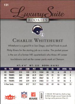 2006 Flair Showcase #131 Charlie Whitehurst Back