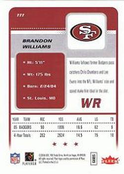 2006 Fleer #111 Brandon Williams Back