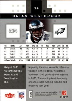 2006 Fleer Hot Prospects #74 Brian Westbrook Back