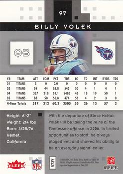 2006 Fleer Hot Prospects #97 Billy Volek Back
