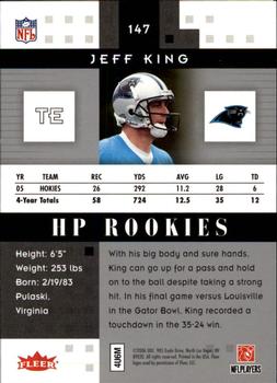 2006 Fleer Hot Prospects #147 Jeff King Back