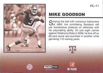 2009 Press Pass SE - Headliners #HL-11 Mike Goodson Back
