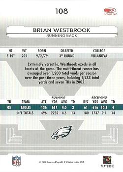 2006 Leaf Certified Materials #108 Brian Westbrook Back