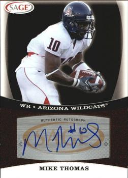 2009 SAGE - Autographs Red #A51 Mike Thomas Front