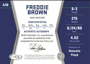2009 SAGE HIT - Autographs #A38 Freddie Brown Back