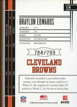 2006 Leaf Limited #18 Braylon Edwards Back